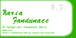 maria fandunace business card